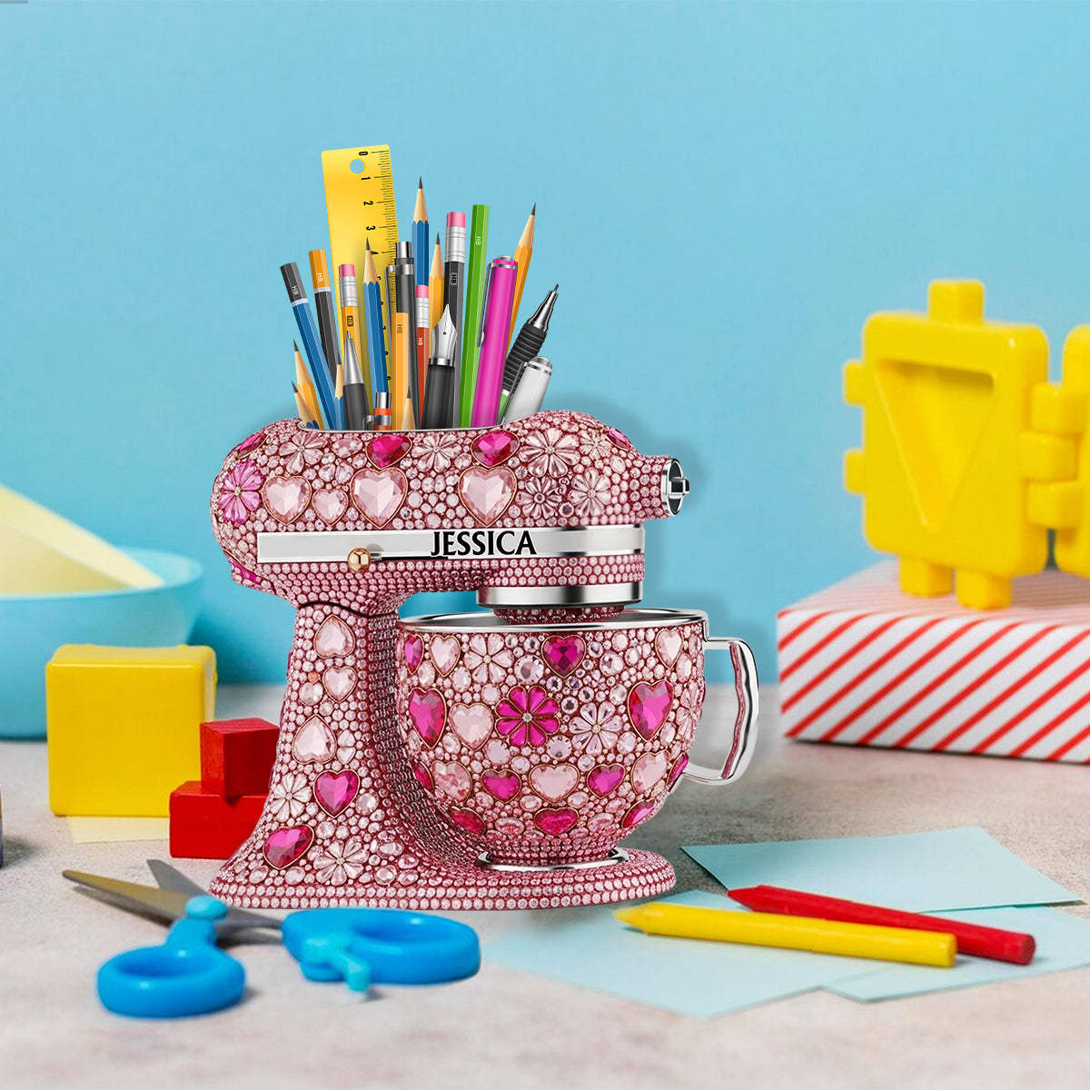 Liebe zum Backen – Personalisierter Backutensilienhalter aus Holz