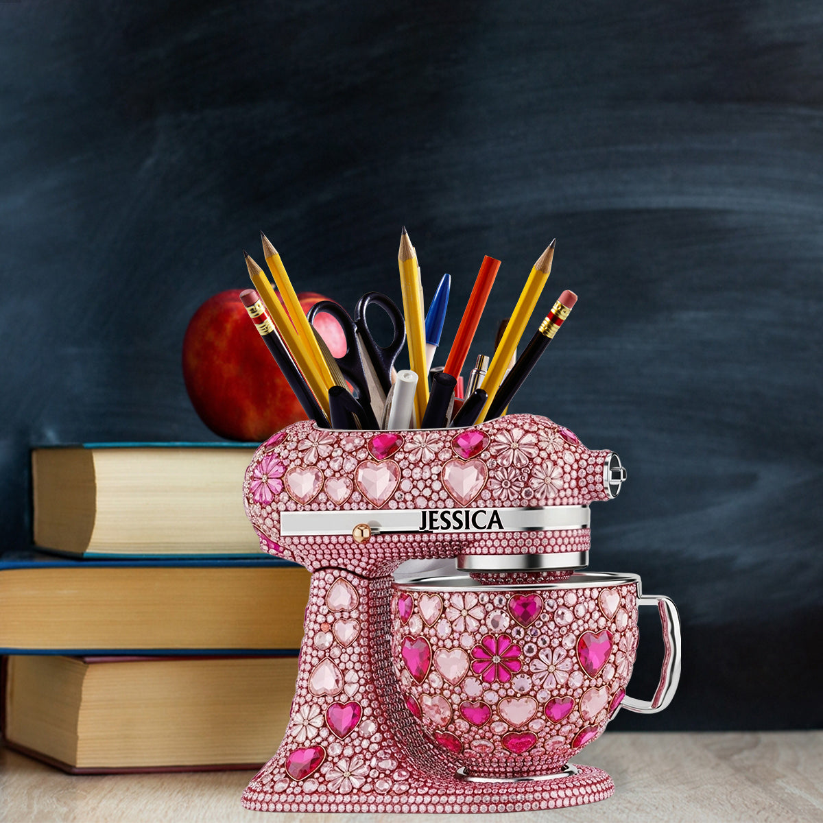 Liebe zum Backen – Personalisierter Backutensilienhalter aus Holz