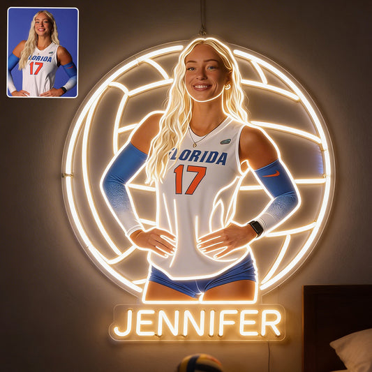 Any Sport - Personalisierte Volleyball LED Licht Acrylschild
