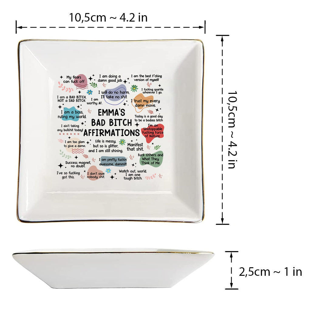 Swear Affirmations - Personalized Family Jewelry Dish