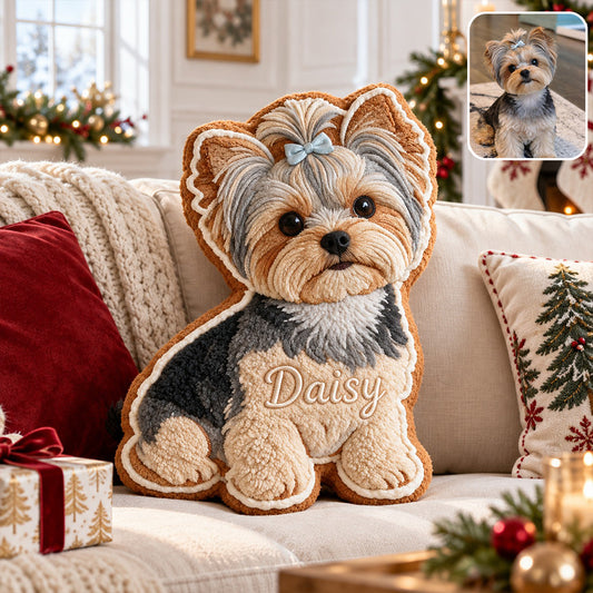 Niedlicher Lebkuchen - Personalisierbares Hundekissen aus Premium-Faux-Fur