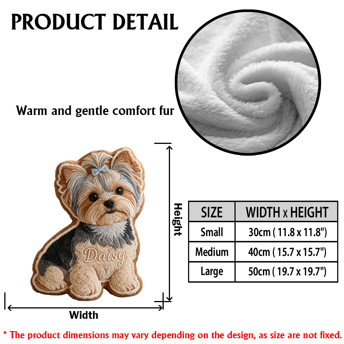 Cute Gingerbread - Personalized Dog Premium Faux Fur Pillow