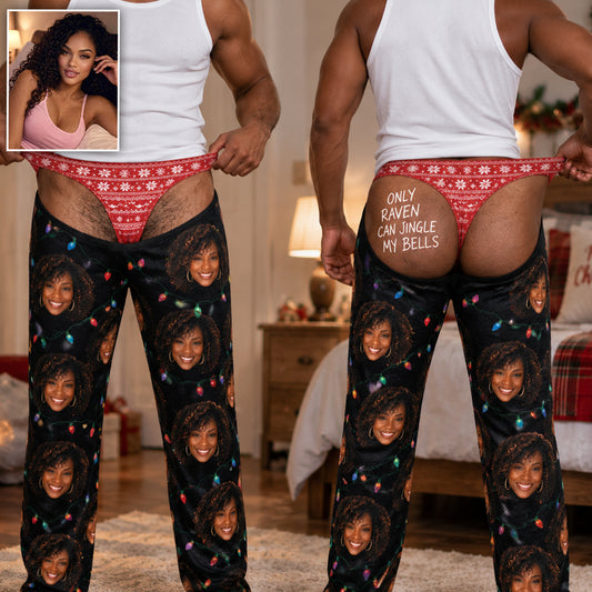 Naugty Christmas - Personalized Spicy Couple Unisex Sweatpants