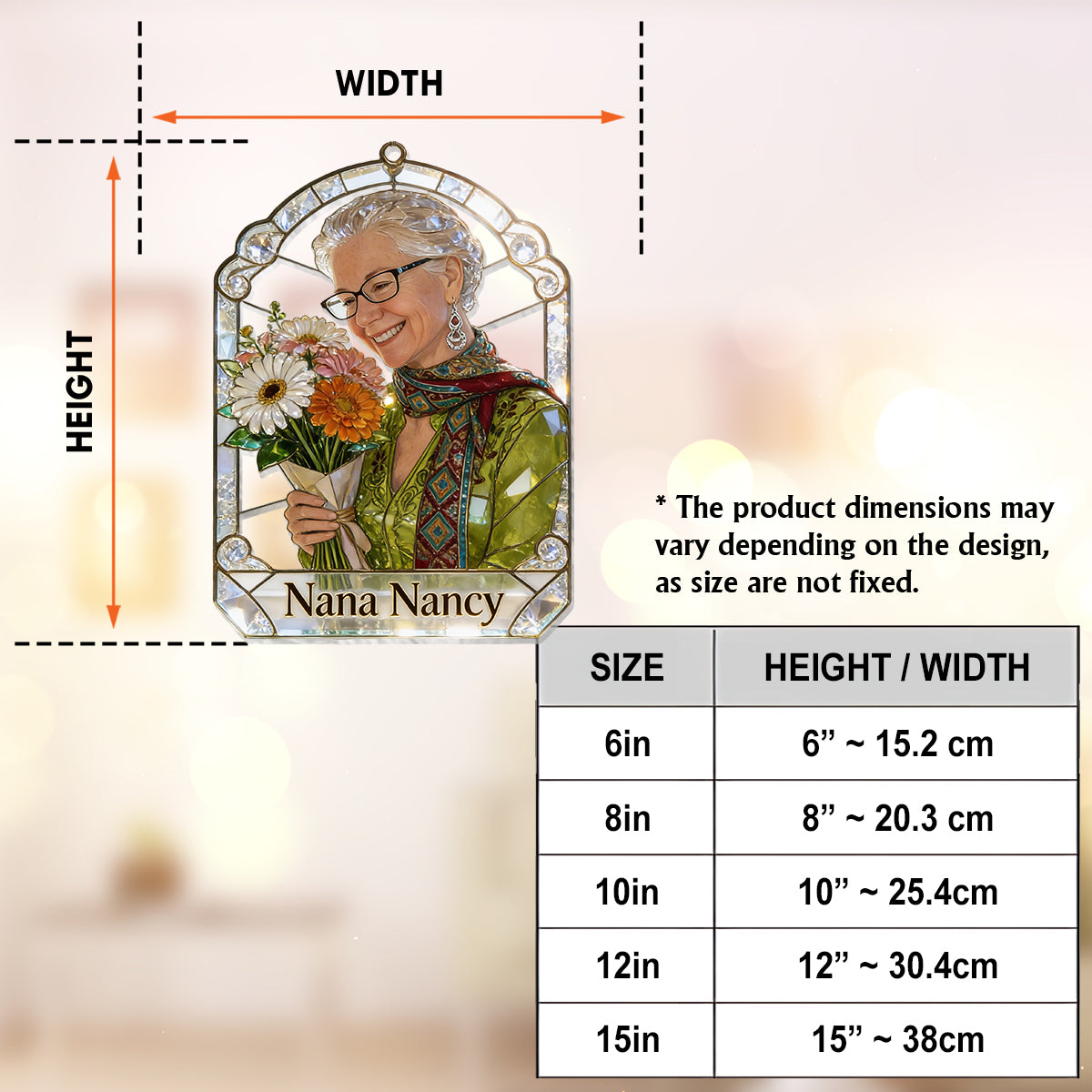 Mom Grandma Garden - Personalized Mother Window Hanging Suncatcher Ornament