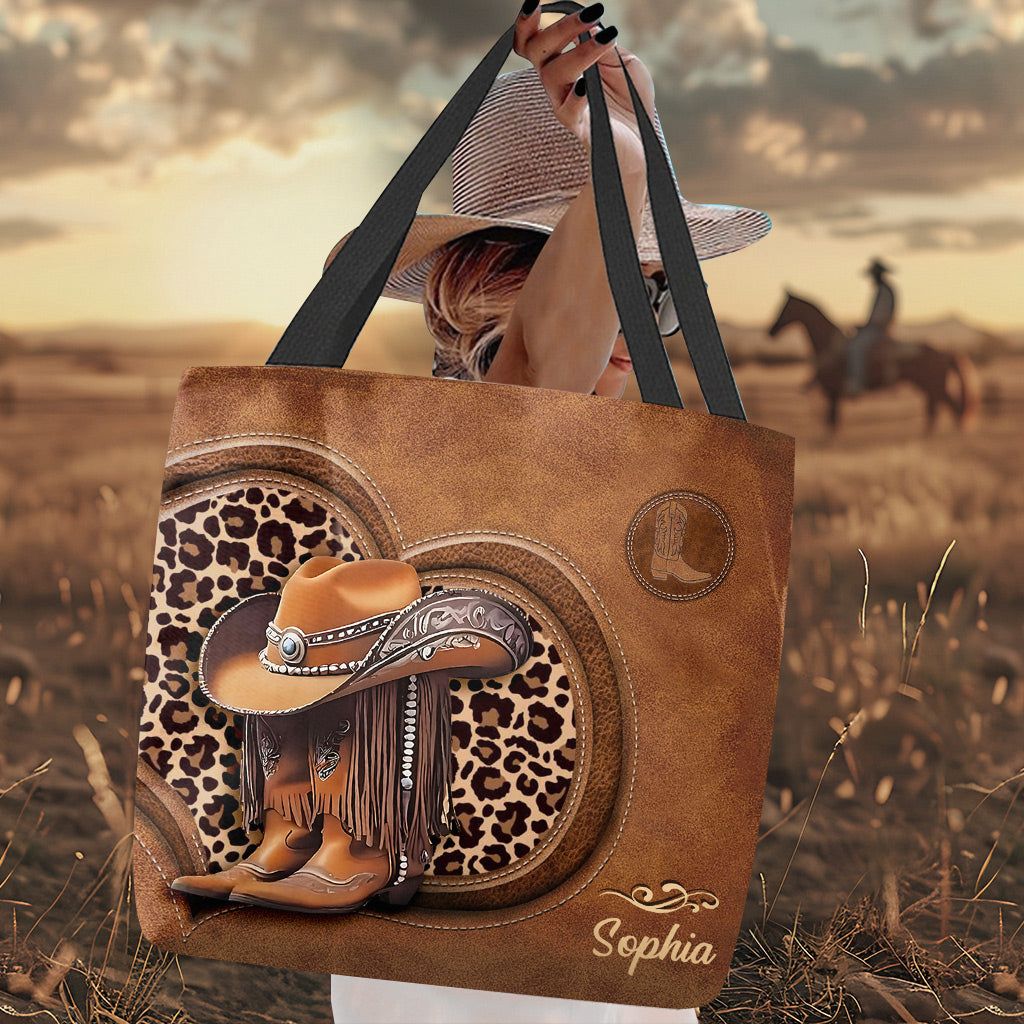 Cowgirl Boots - Personalized Cowgirl Tote Bag