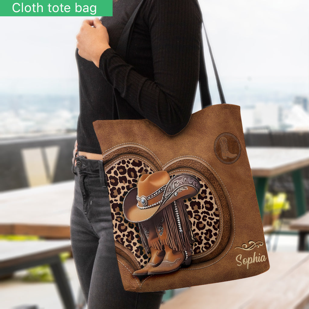 Cowgirl Boots - Personalized Cowgirl Tote Bag