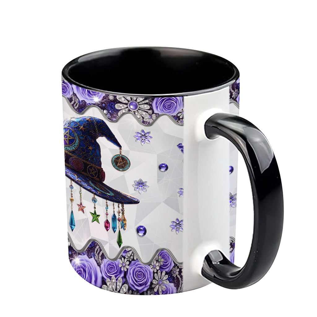 Wunderschöne Hexe mit Hut – Personalisierte Tasse mit Hexenmotiv