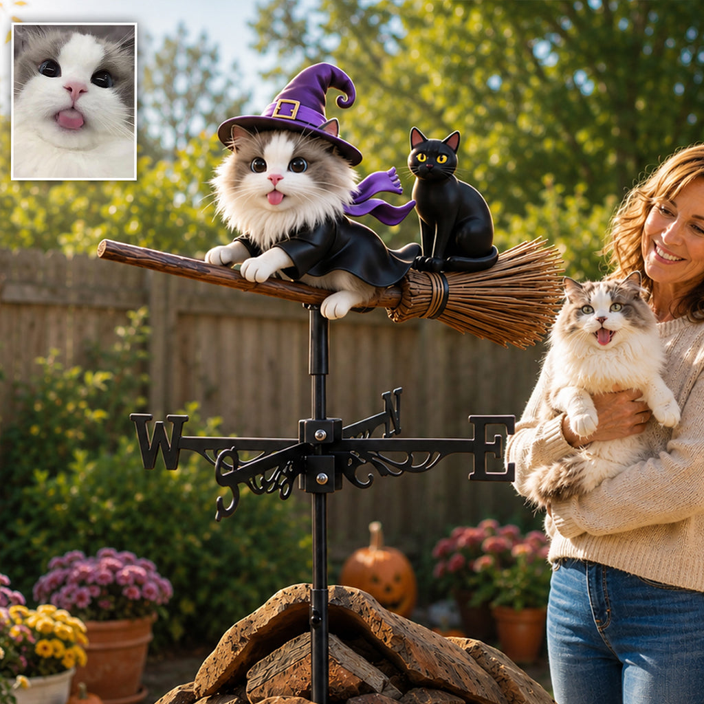Gift for Pet Owner, Halloween Gift - Personalized Dog Weather Vane