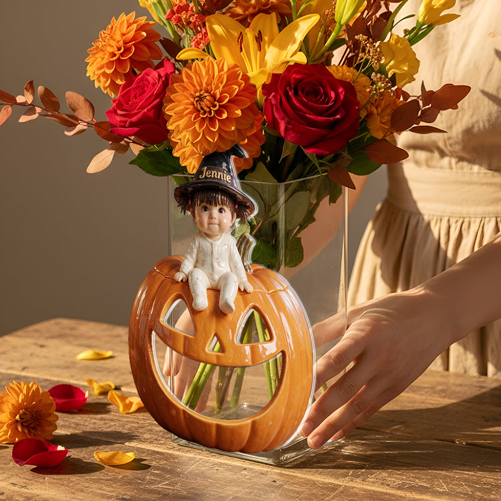Trick Or Treat Candy Jar - Personalized Kid Acrylic Pot