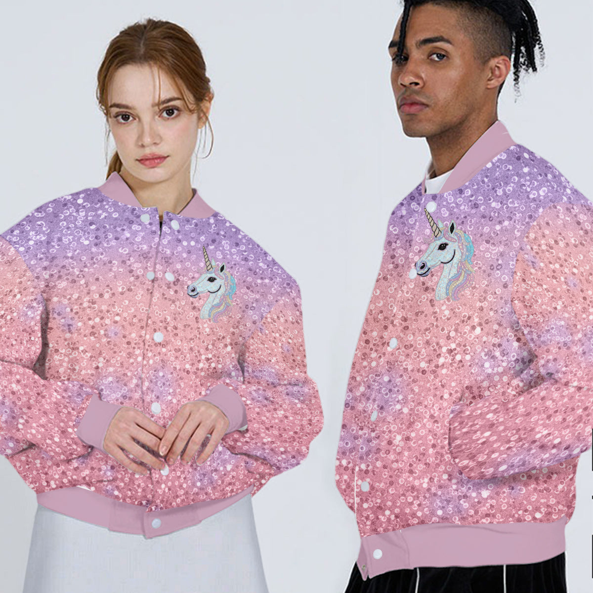 Wunderschönes Einhorn-Geschenk für Mädchen – personalisierte Kinder-Collegejacke