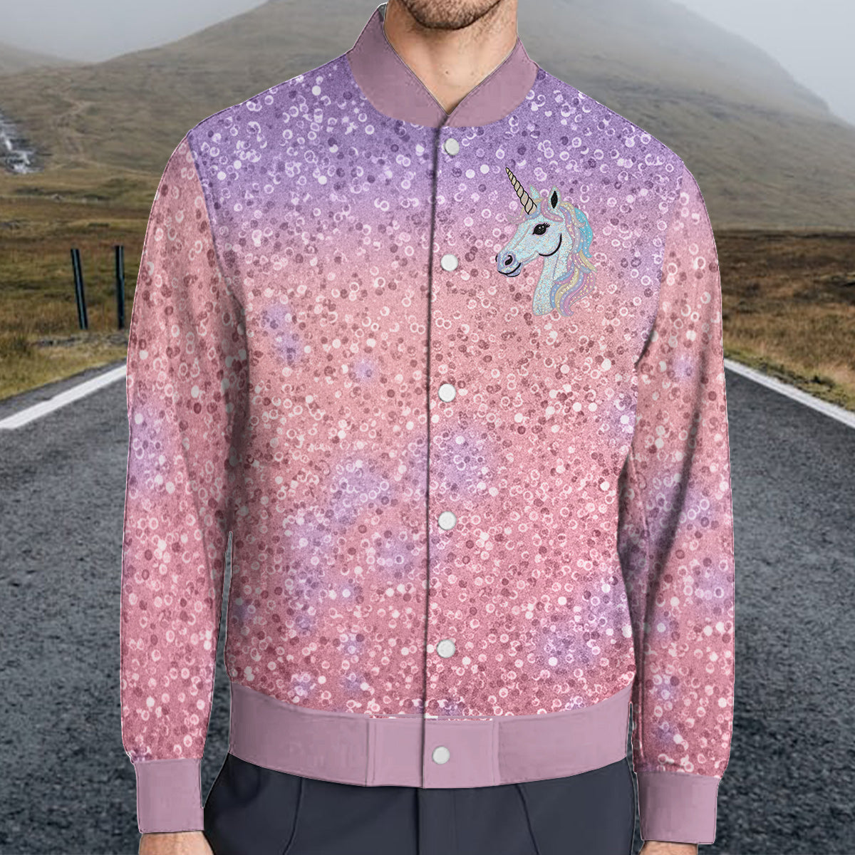 Wunderschönes Einhorn-Geschenk für Mädchen – personalisierte Kinder-Collegejacke