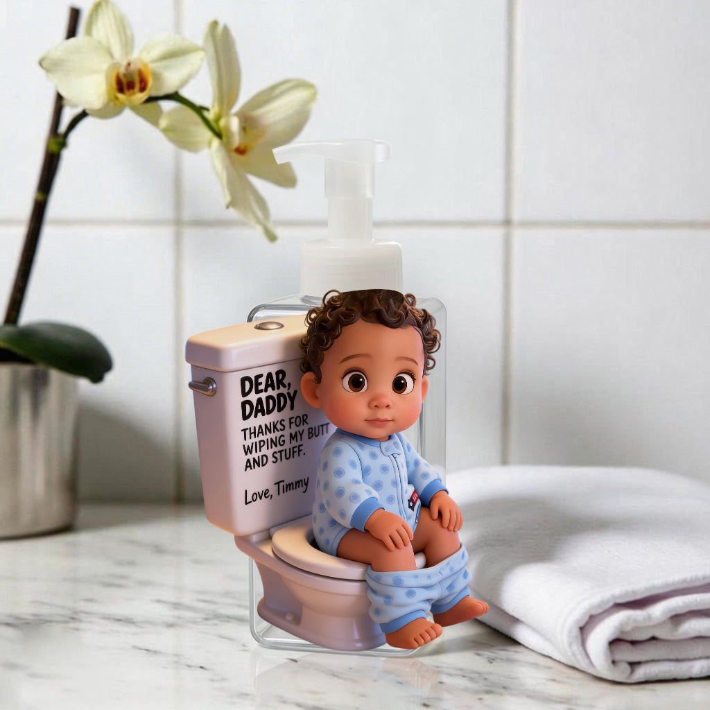 Niedliches und lustiges Geschenk für Eltern, lustiges Geschenk zum Vatertag - Personalisierter Pumpenspender