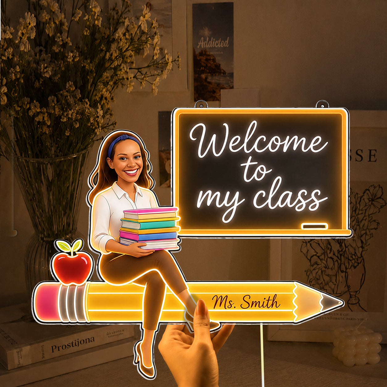 Back To School Gift, Teacher Gift Idea - Personalized Teacher Neon LED Light Sign