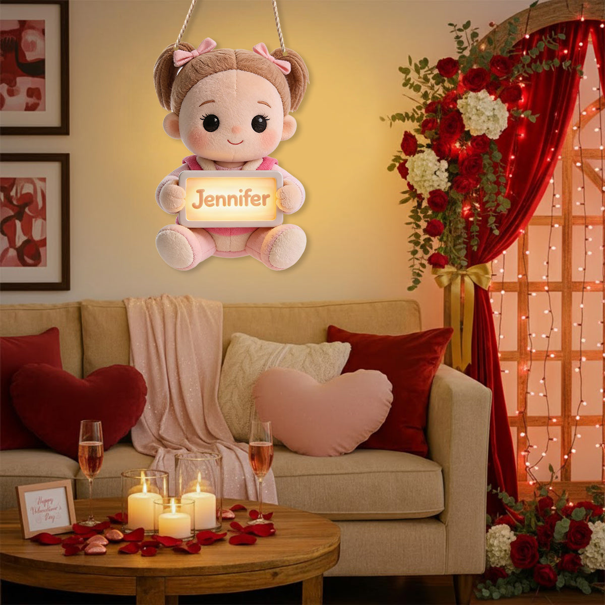 Zimmername - Personalisiertes LED-Licht-Acrylschild für Kinder