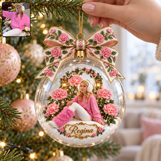 Birth Flower Merry Christmas Gift - Personalized Self Love Ornament
