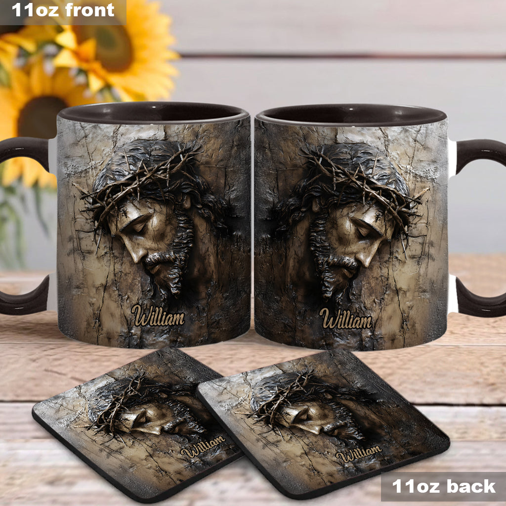 Glaube, Hoffnung, Liebe – Personalisierte Tasse mit christlichem Aufdruck