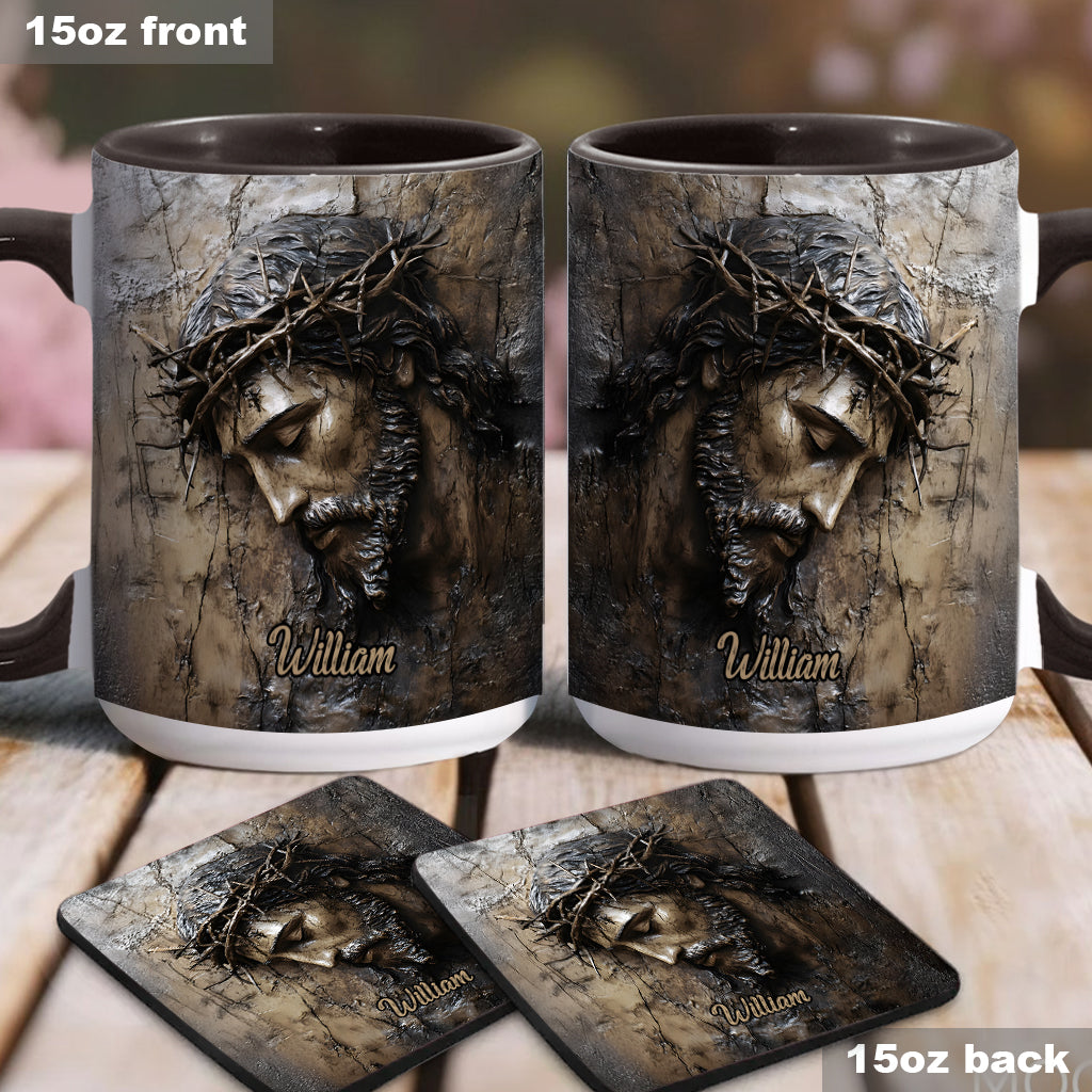 Glaube, Hoffnung, Liebe – Personalisierte Tasse mit christlichem Aufdruck