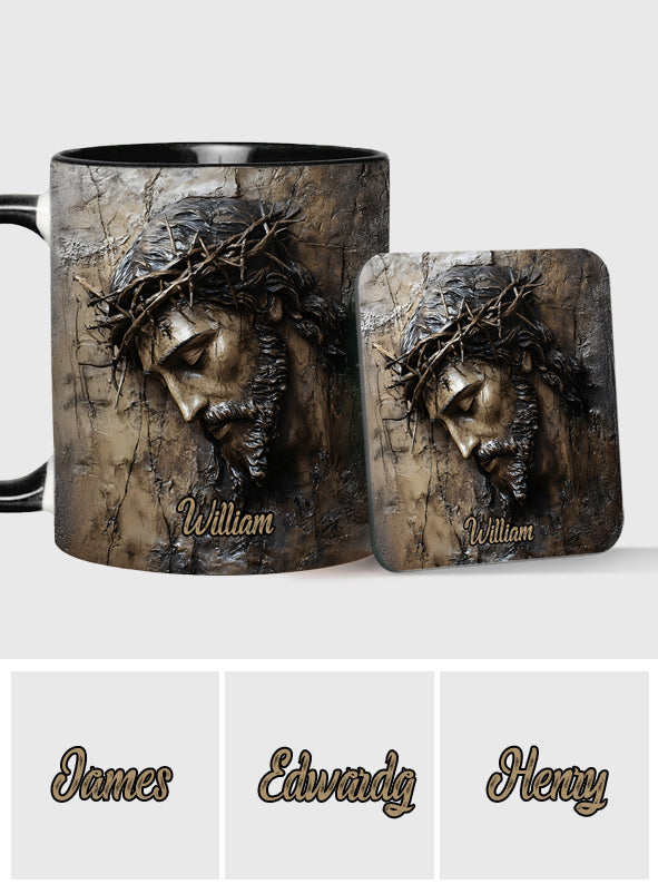 Glaube, Hoffnung, Liebe – Personalisierte Tasse mit christlichem Aufdruck