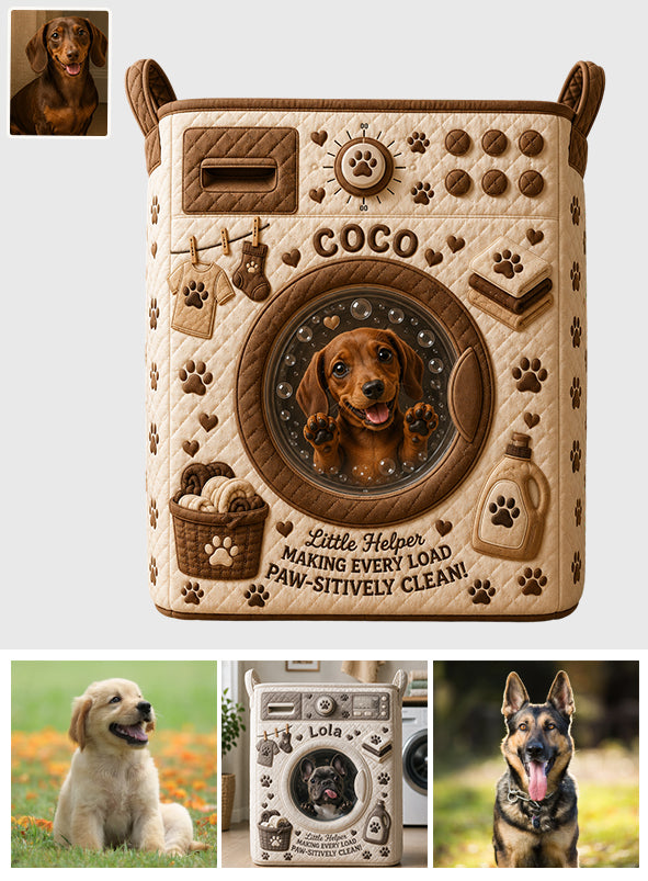 Funny Pet Laundry Room Decor - Personalized Dog Storage Basket