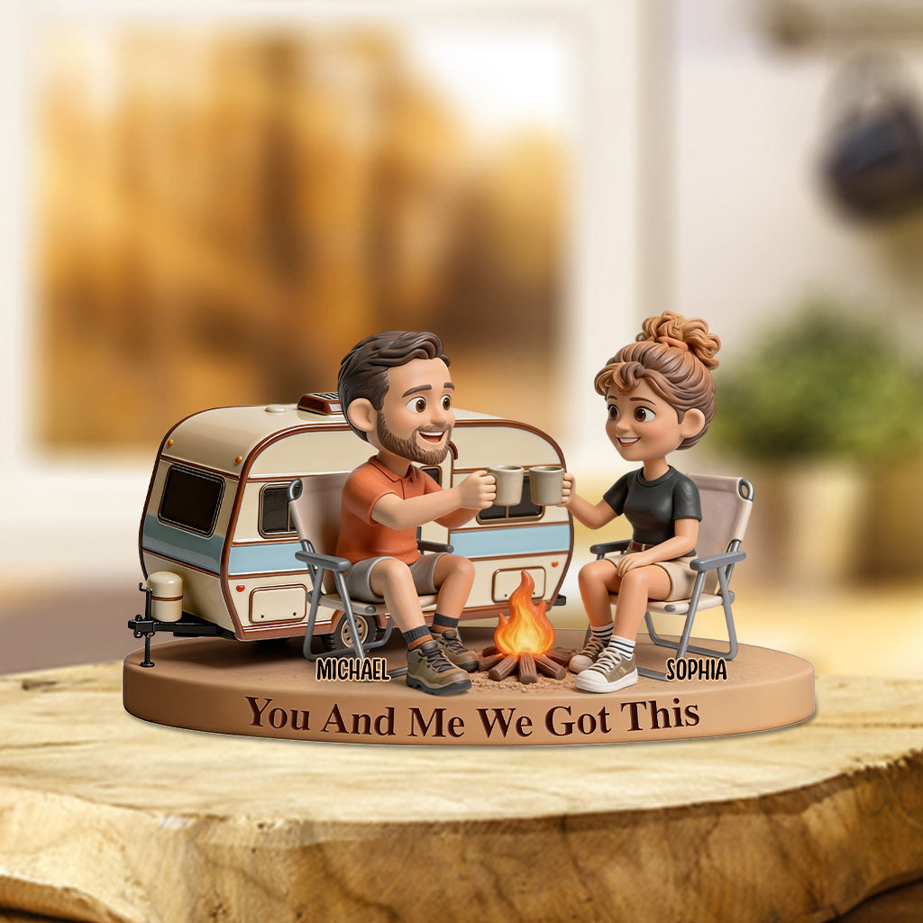 Individuell gestaltet nach Foto – Personalisierte Camping-Plakette aus Acryl in individueller Form