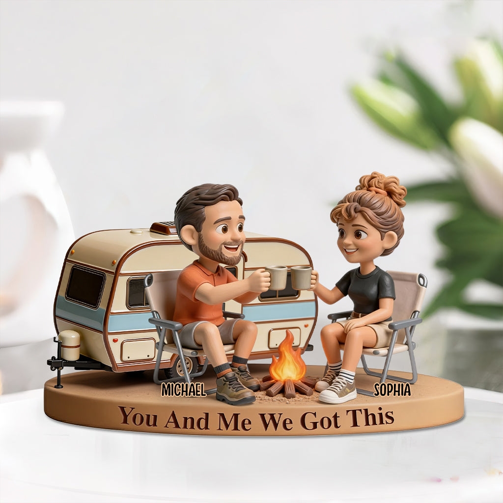 Individuell gestaltet nach Foto – Personalisierte Camping-Plakette aus Acryl in individueller Form