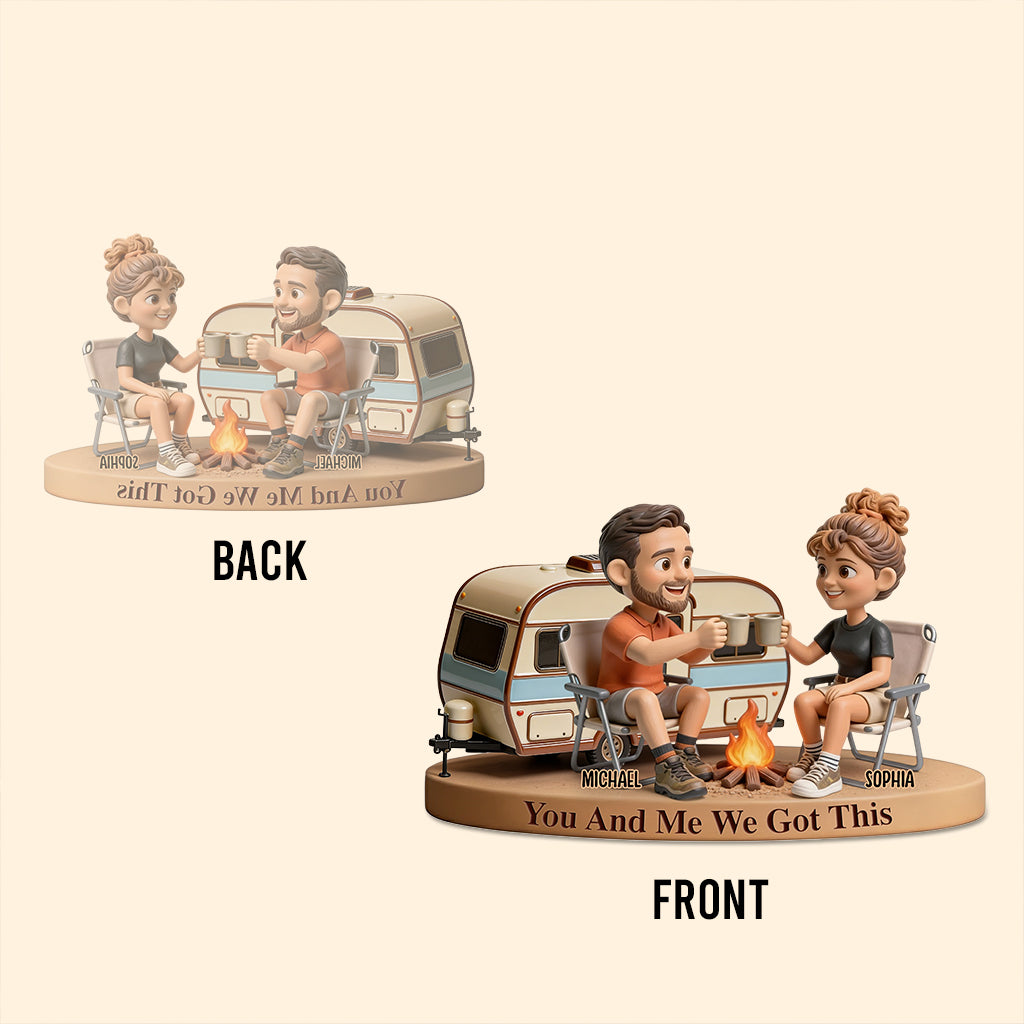 Individuell gestaltet nach Foto – Personalisierte Camping-Plakette aus Acryl in individueller Form