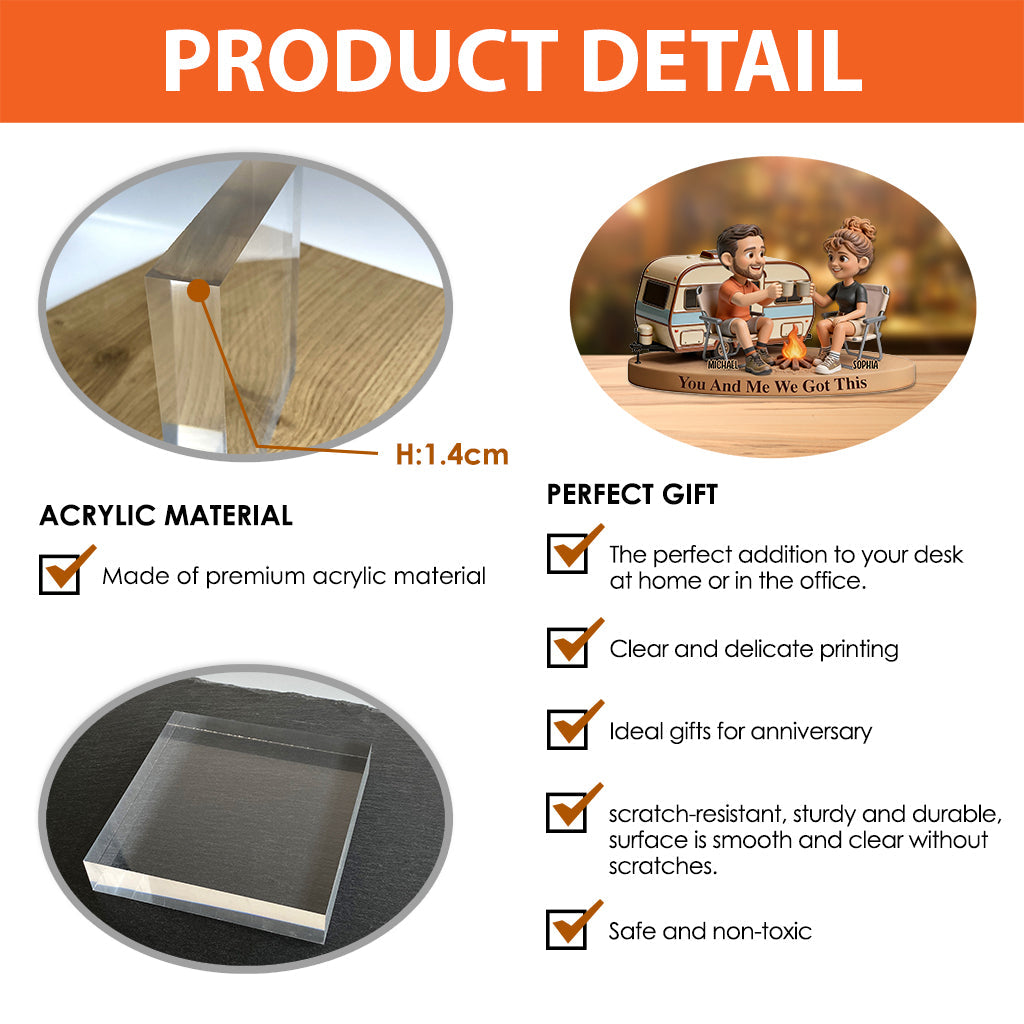 Individuell gestaltet nach Foto – Personalisierte Camping-Plakette aus Acryl in individueller Form