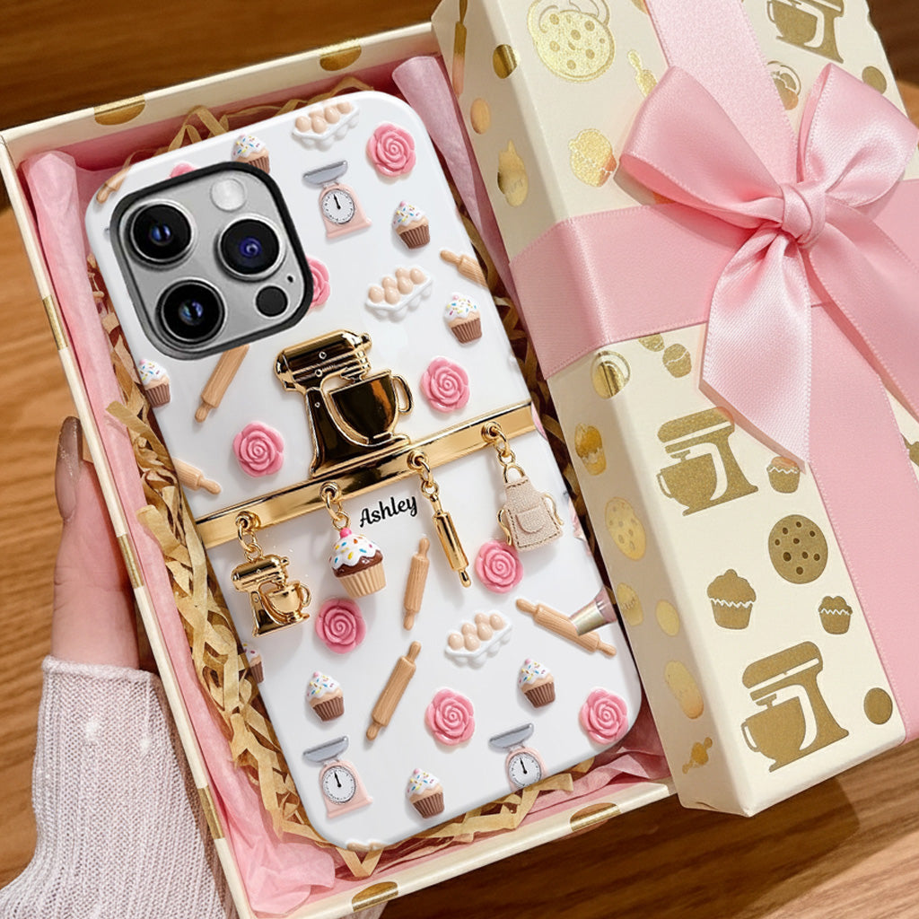 Handyhülle mit Backmotiven und personalisiertem Vollbilddruck