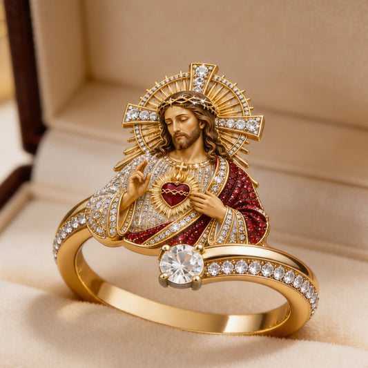 Glaube - Personalisierbarer Christlicher Verstellbarer Ring