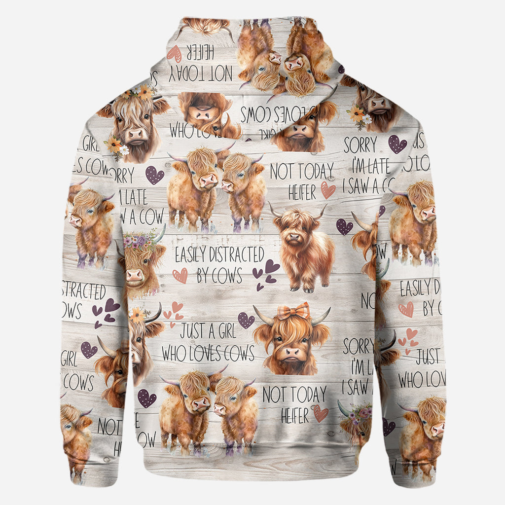 Just A Girl Who Loves Highland Cows - Personalized Highland Cow All Over Shirt