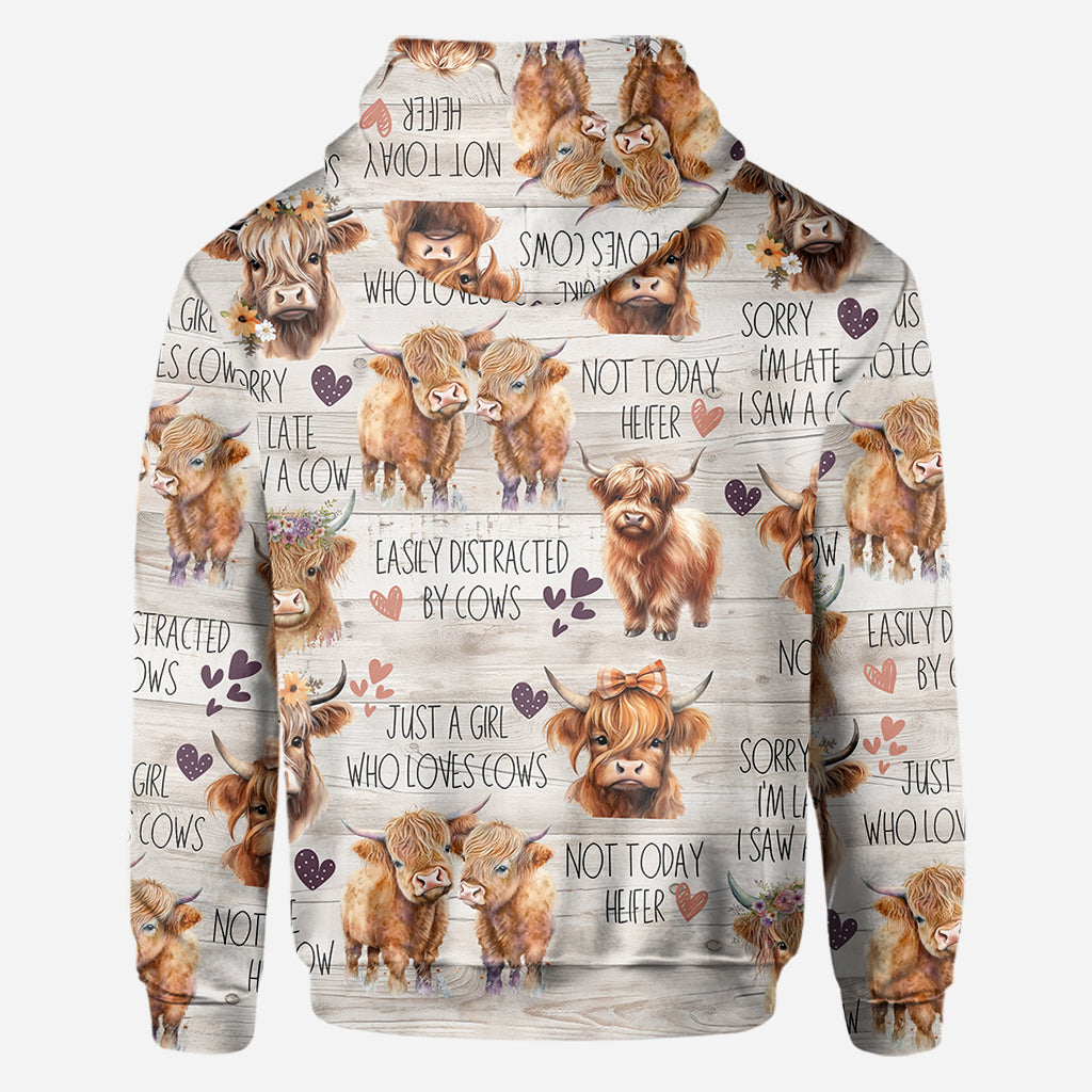 Just A Girl Who Loves Highland Cows - Personalized Highland Cow All Over Shirt