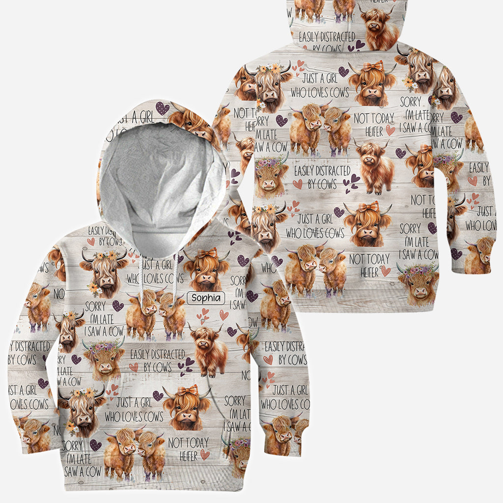 Just A Girl Who Loves Highland Cows - Personalized Highland Cow All Over Shirt
