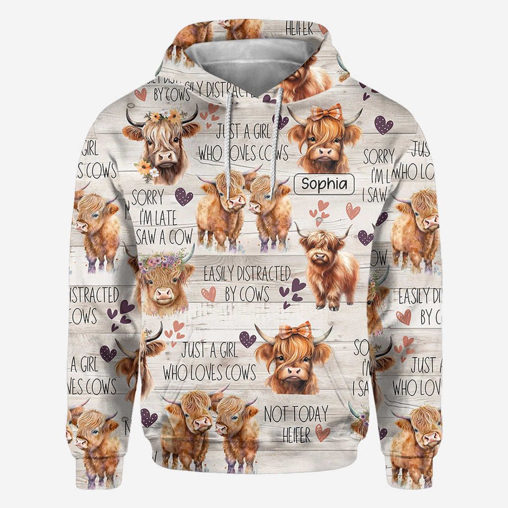 Just A Girl Who Loves Highland Cows - Personalized Highland Cow All Over Shirt