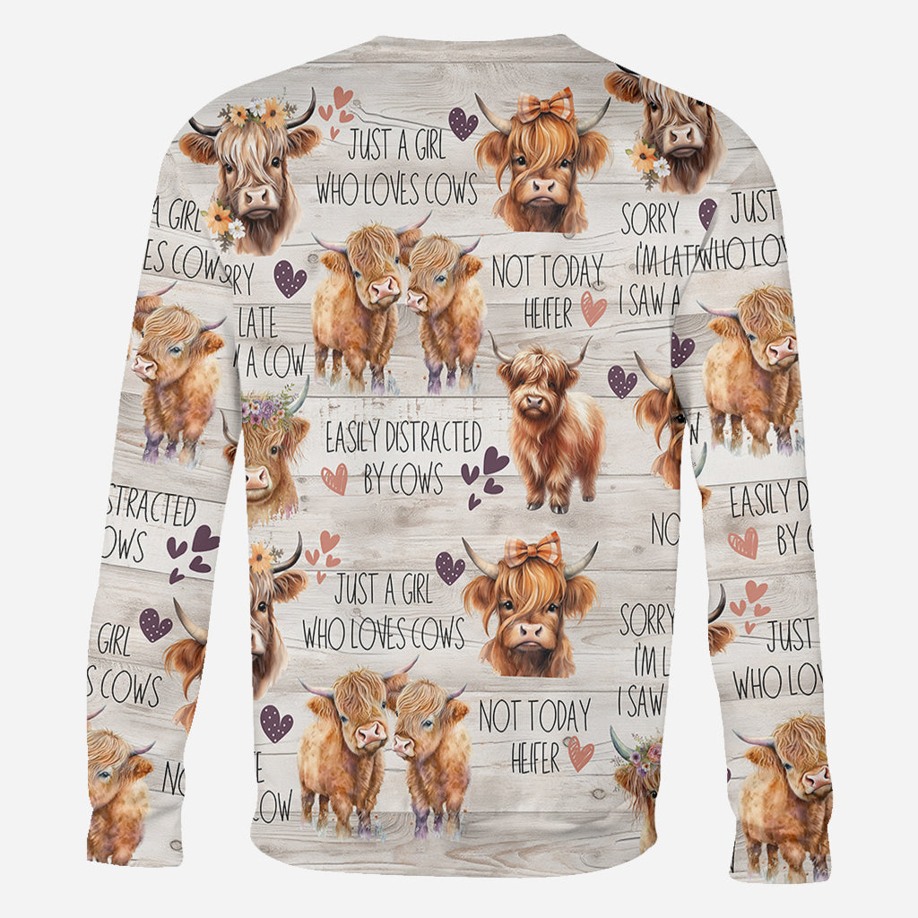 Just A Girl Who Loves Highland Cows - Personalized Highland Cow All Over Shirt