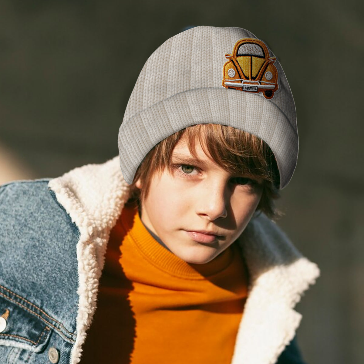 Love Cars - Personalized Kid Beanie Hat With Patches