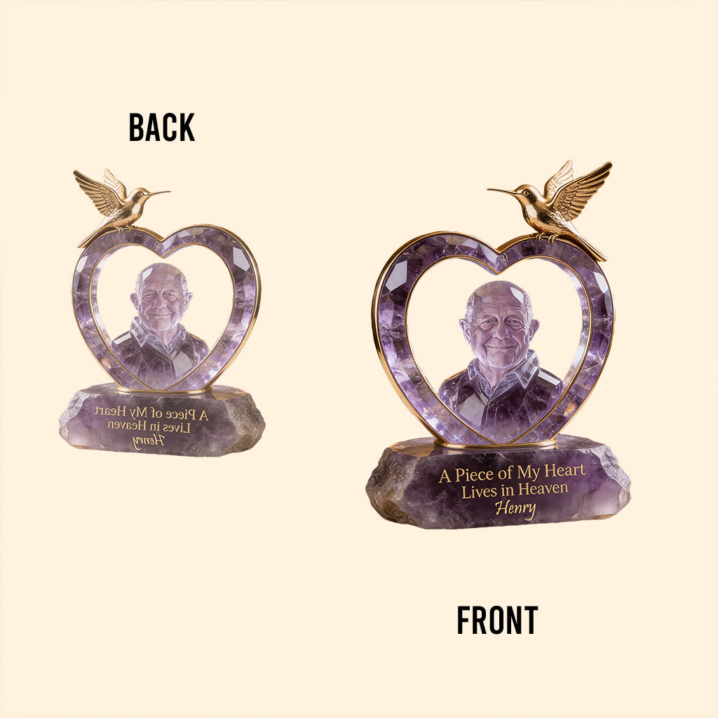 Ein Teil meines Herzens lebt in meinem Herzen – personalisierte Gedenktafel aus Acryl in individueller Form