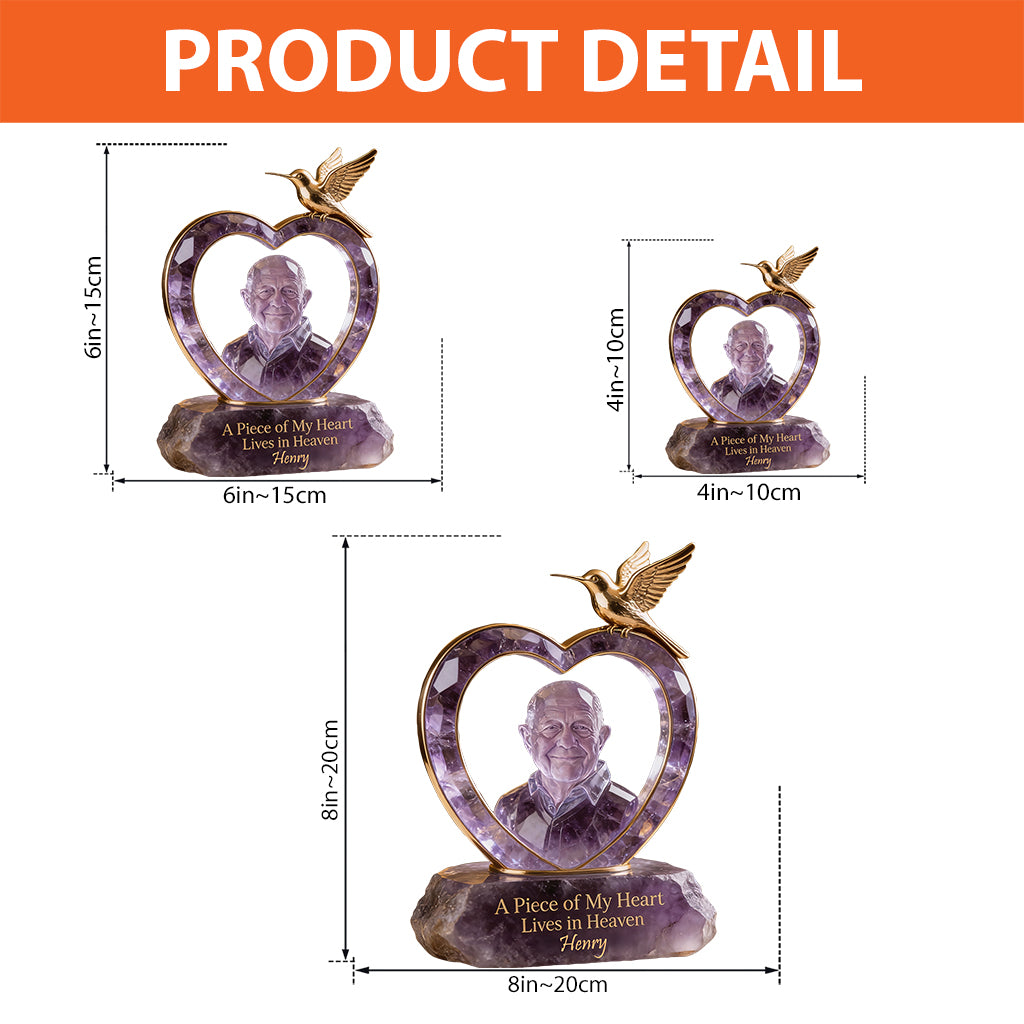 Ein Teil meines Herzens lebt in meinem Herzen – personalisierte Gedenktafel aus Acryl in individueller Form