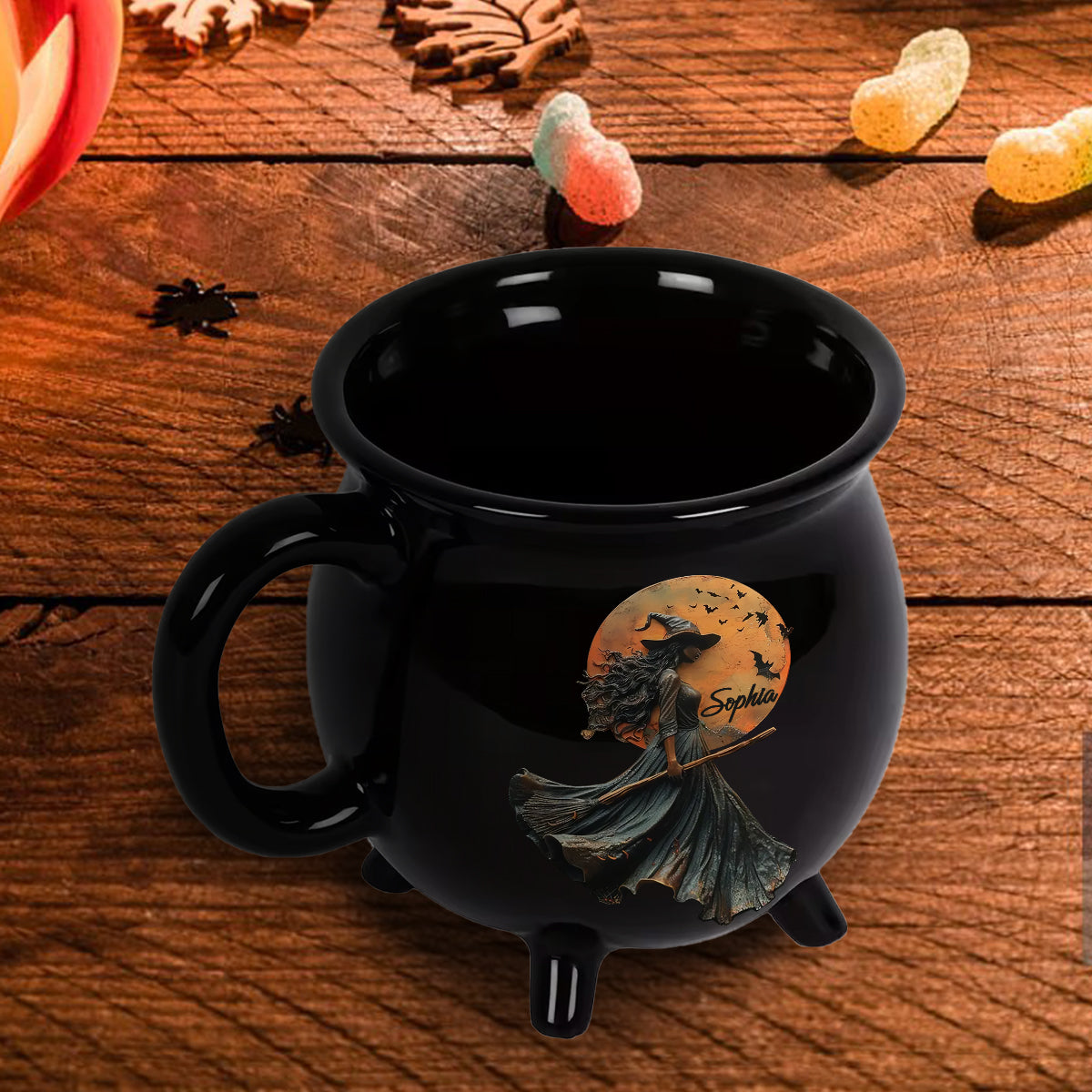 Mystische Hexe – Personalisierter Hexenkessel-Becher