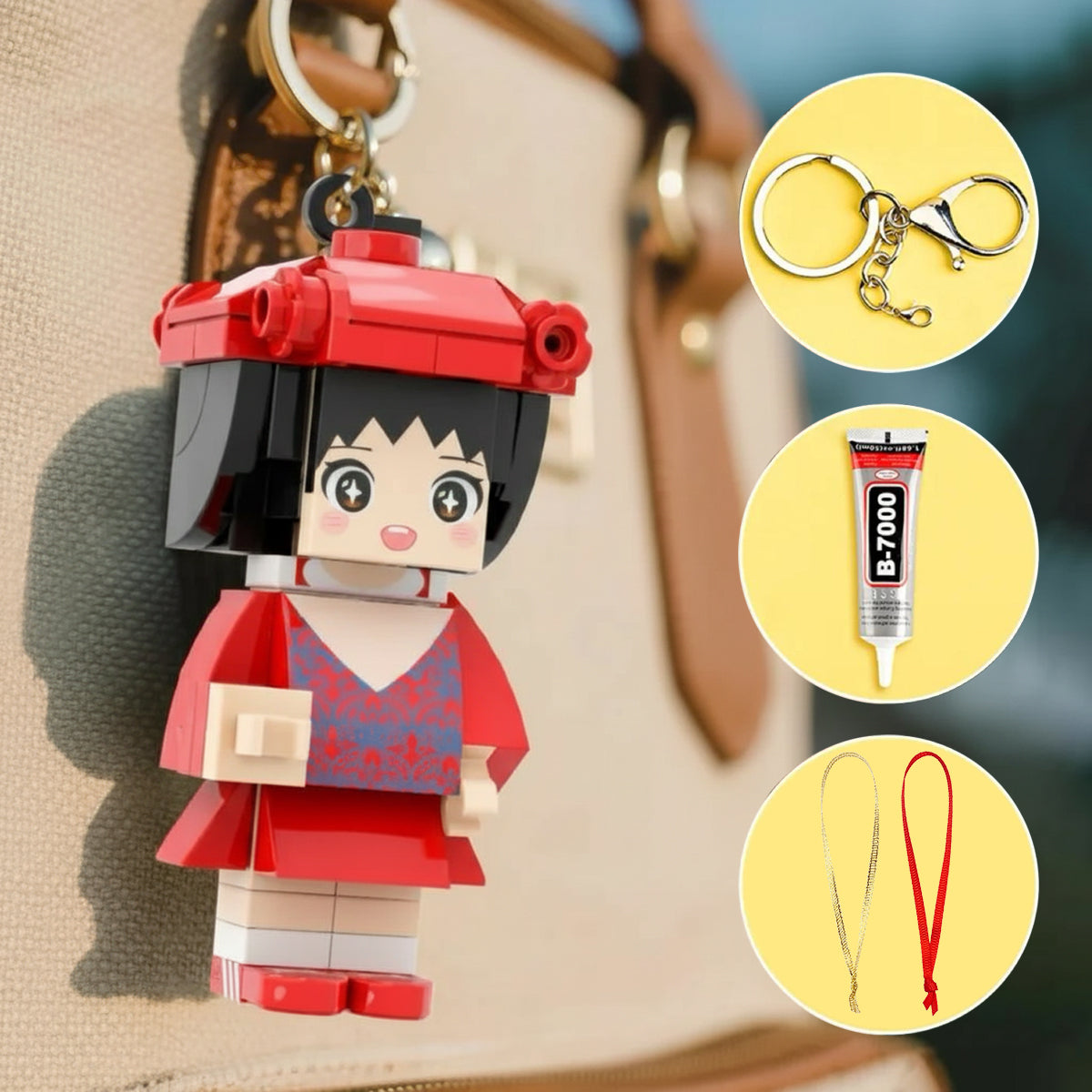 Geschenk für Hundeliebhaber im Baustein-Stil – Personalisierte Hundefigur aus Bausteinen