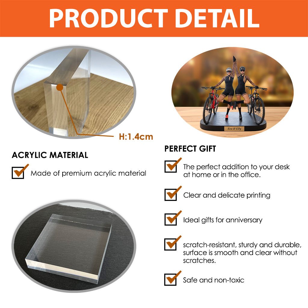 Custom Any Photo - Personalized Cycling Custom Shaped Acrylic Plaque