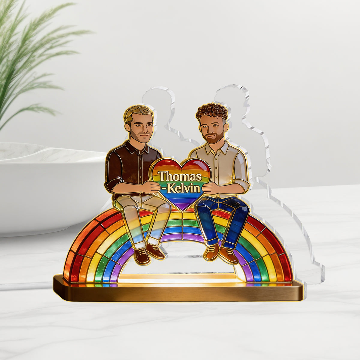 Liebe ist Liebe - Personalisierte LGBT Unterstützung Acryl LED Nachtlicht