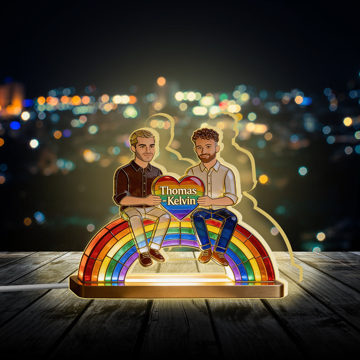 Liebe ist Liebe - Personalisierte LGBT Unterstützung Acryl LED Nachtlicht