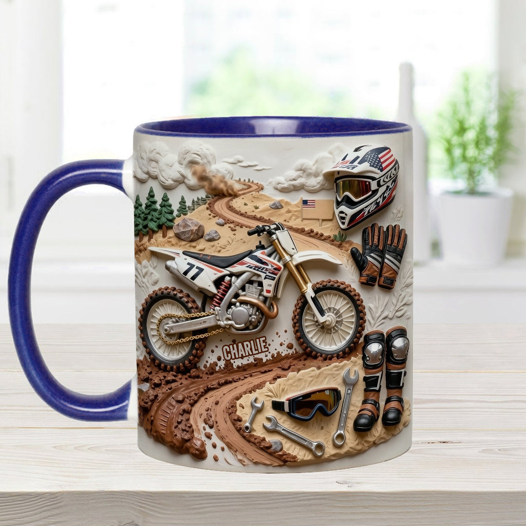Cooles Dirtbike, Motocross – Personalisierter Dirtbike-Becher & Untersetzer