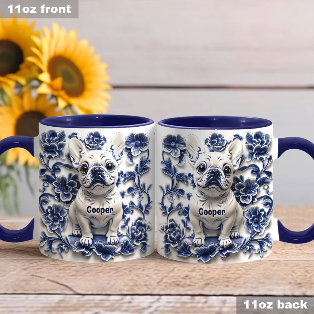 Niedliche französische Bulldogge (Frenchie) - Personalisierte Tasse mit Hundemotiv