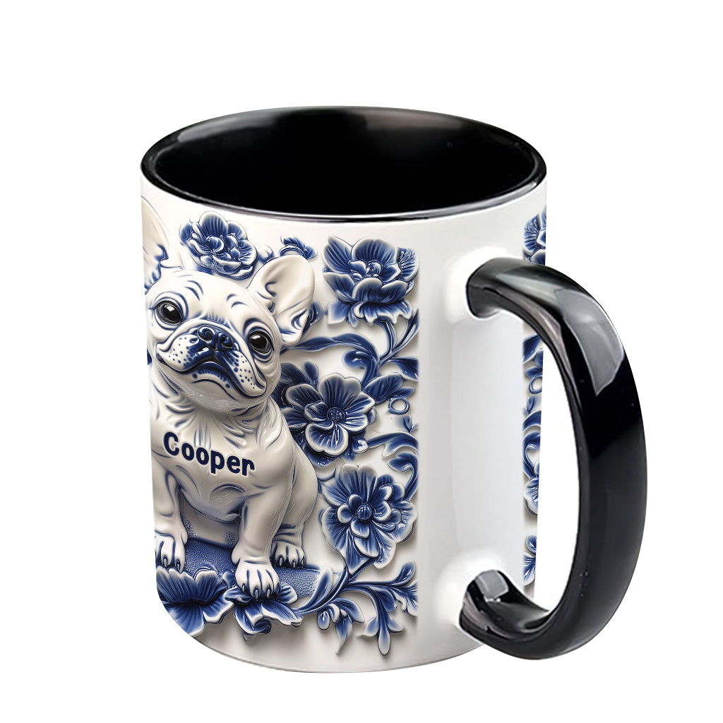 Niedliche französische Bulldogge (Frenchie) - Personalisierte Tasse mit Hundemotiv