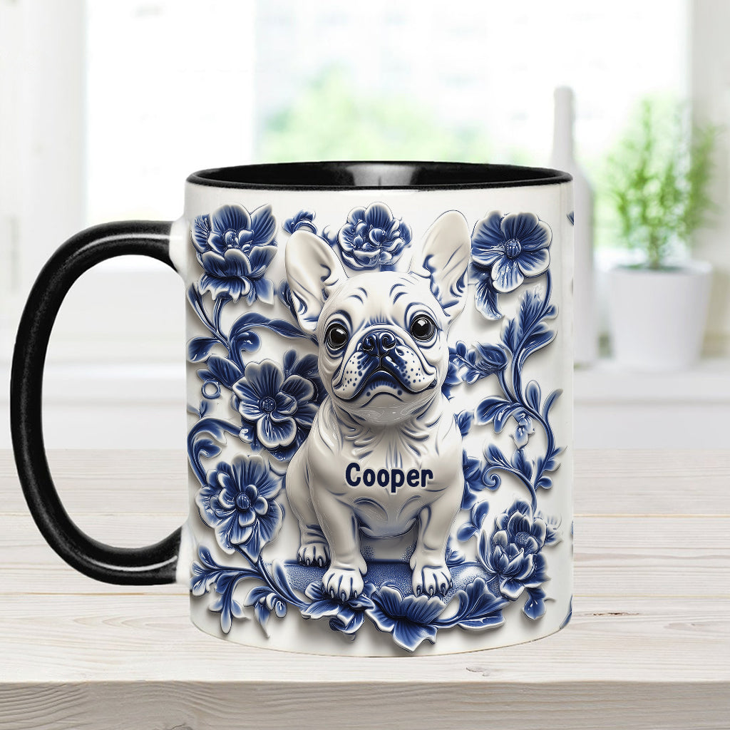 Niedliche französische Bulldogge (Frenchie) - Personalisierte Tasse mit Hundemotiv