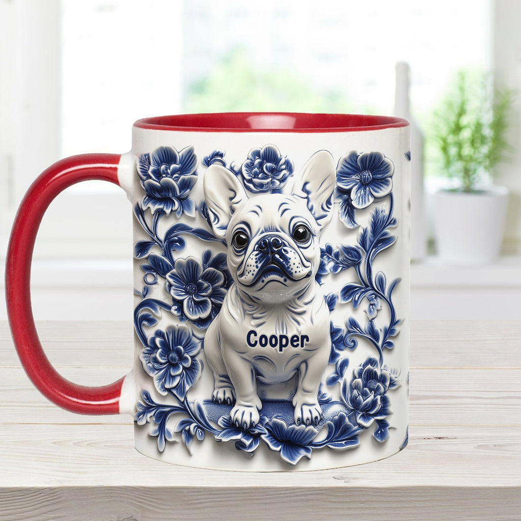 Niedliche französische Bulldogge (Frenchie) - Personalisierte Tasse mit Hundemotiv