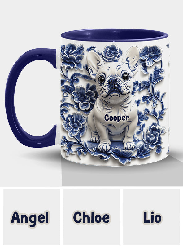 Niedliche französische Bulldogge (Frenchie) - Personalisierte Tasse mit Hundemotiv