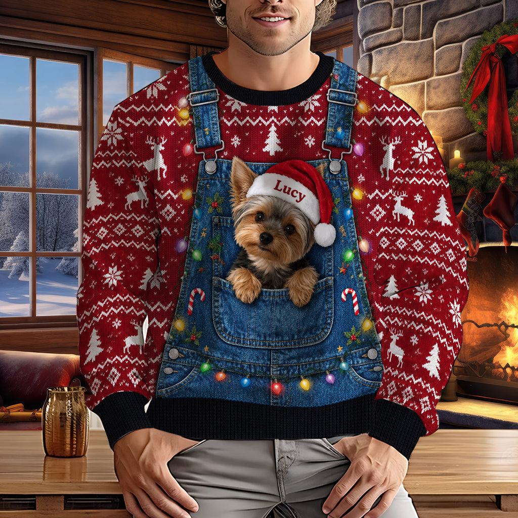 Cute Dog Christmas - Personalized Dog Ugly Sweater