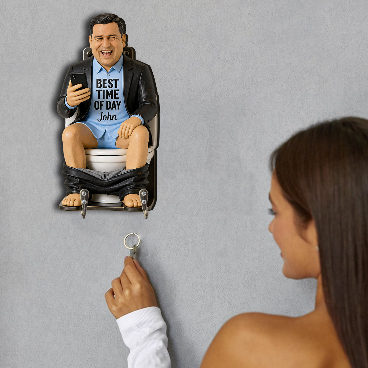 Lustiges Geschenk für ihn - Personalisierter Vater maßgefertigter Hängeregal